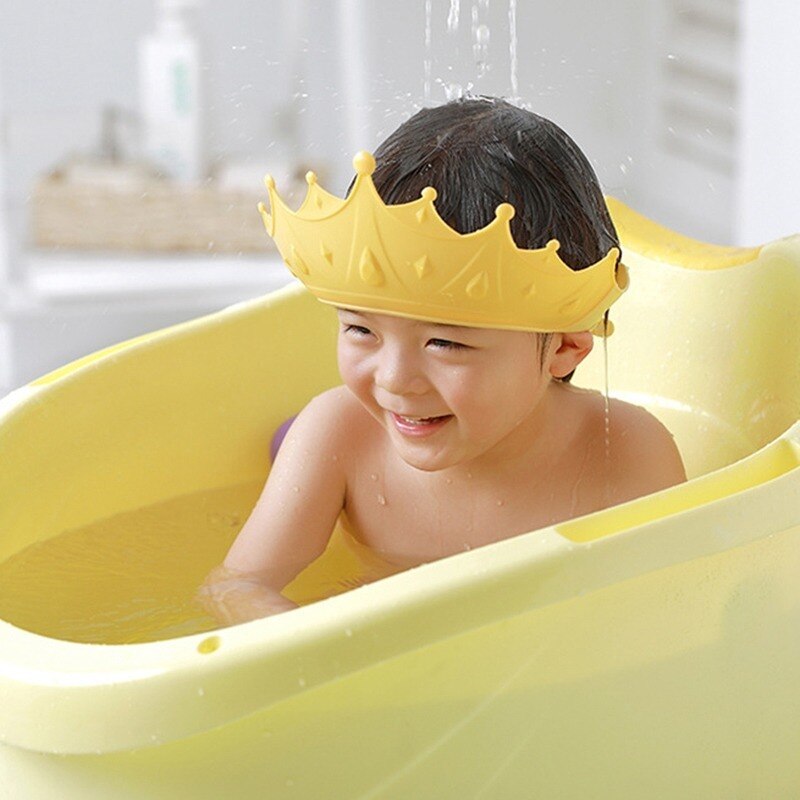 fårehyrde par Kør væk Children Waterproof Shampoo Cap Crown Baby Shower Cap Adjustable Size –  Calyas